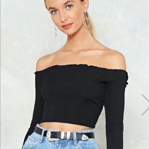 Nasty gal cropped long sleeve